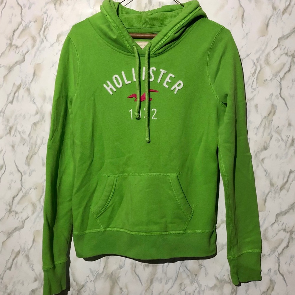 Lime Green Hollister Hoodie **LIKE NEW**